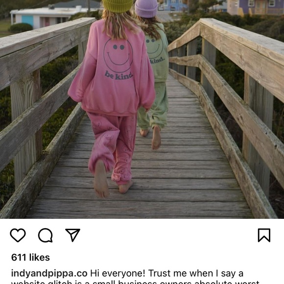 Indy And Pippa Smiley Sweatshirt Set Raspberry - Picture 4 of 4